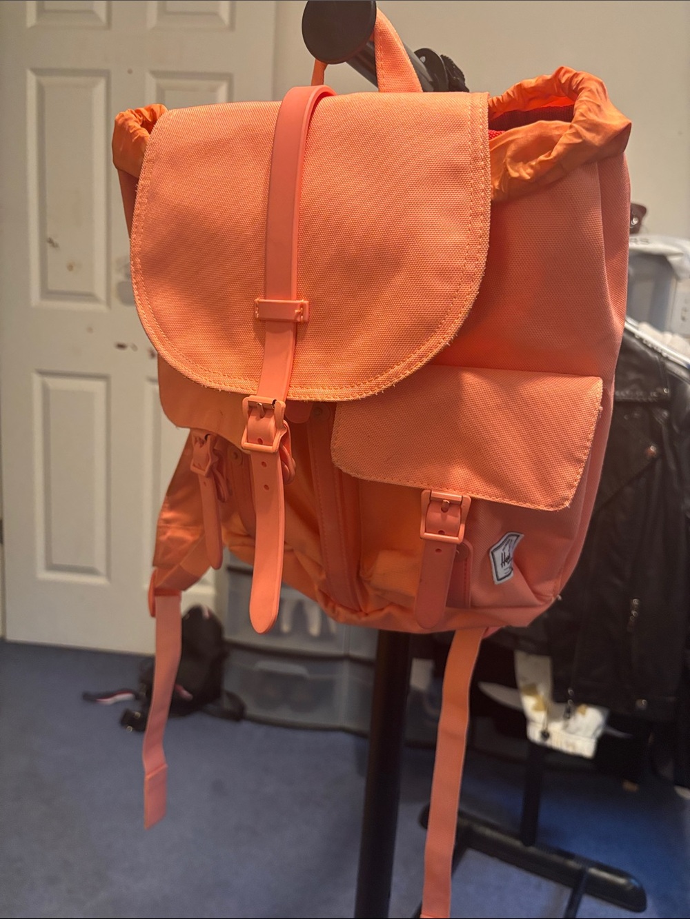 Herschel Supply Company Orange Canvas Flap Backpack - Picture 2 of 9